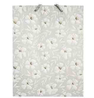 SACOLA PRESENTE LUXO FLORES 23X18X10CM